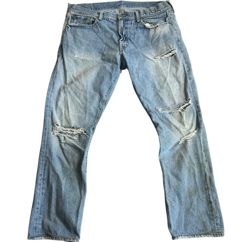 Ralph Lauren‎ Denim & Supply Distressed Slim Jeans Men’s 36x29 Blue